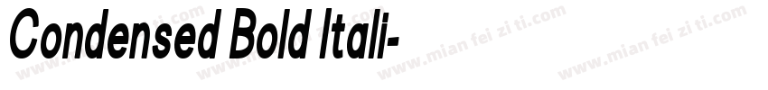 Condensed Bold Itali字体转换